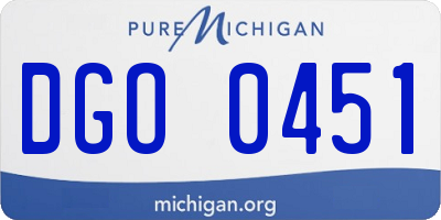 MI license plate DGO0451