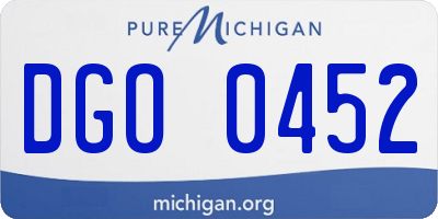 MI license plate DGO0452