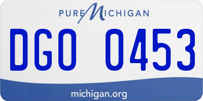 MI license plate DGO0453
