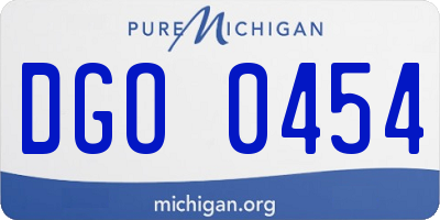 MI license plate DGO0454