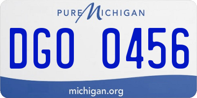 MI license plate DGO0456