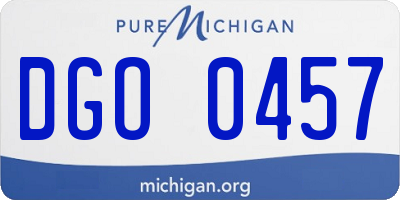 MI license plate DGO0457