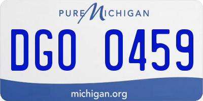 MI license plate DGO0459