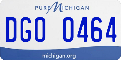 MI license plate DGO0464