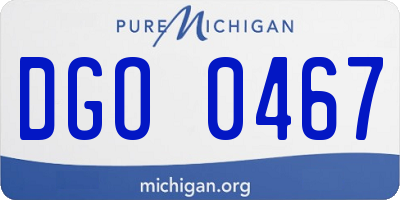 MI license plate DGO0467
