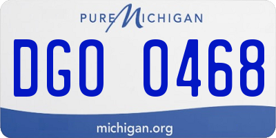 MI license plate DGO0468