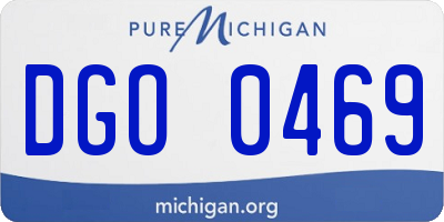 MI license plate DGO0469