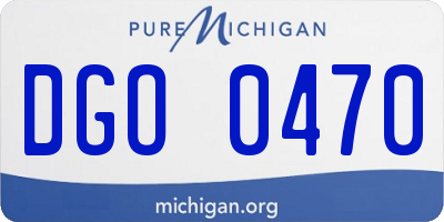 MI license plate DGO0470