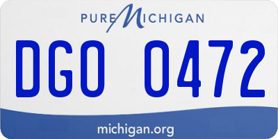 MI license plate DGO0472