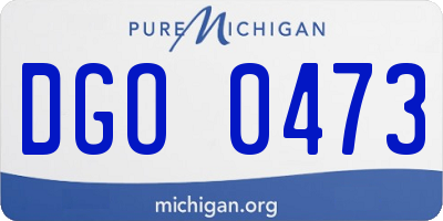 MI license plate DGO0473