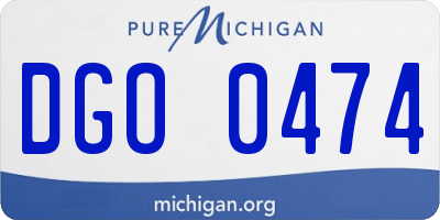 MI license plate DGO0474