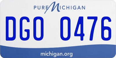 MI license plate DGO0476