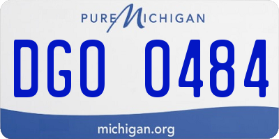 MI license plate DGO0484
