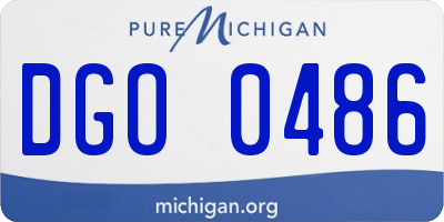 MI license plate DGO0486