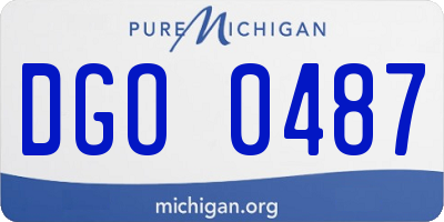 MI license plate DGO0487