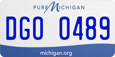 MI license plate DGO0489