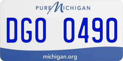 MI license plate DGO0490