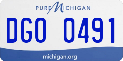 MI license plate DGO0491
