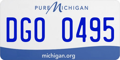 MI license plate DGO0495