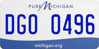 MI license plate DGO0496