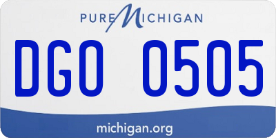 MI license plate DGO0505