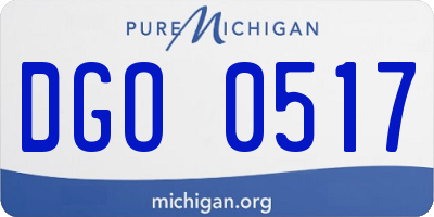 MI license plate DGO0517