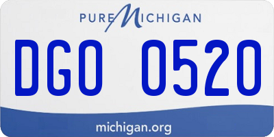 MI license plate DGO0520