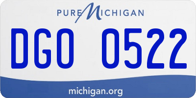 MI license plate DGO0522