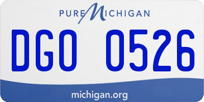 MI license plate DGO0526
