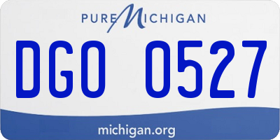 MI license plate DGO0527