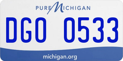 MI license plate DGO0533