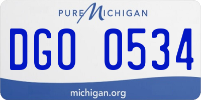 MI license plate DGO0534