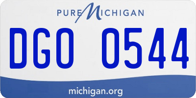 MI license plate DGO0544