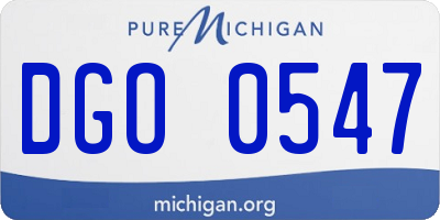 MI license plate DGO0547