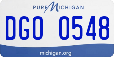 MI license plate DGO0548