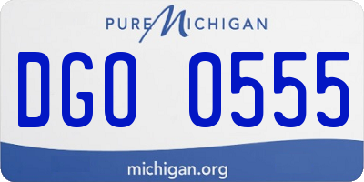 MI license plate DGO0555