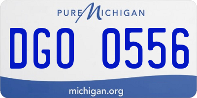 MI license plate DGO0556