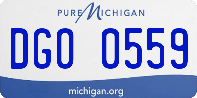 MI license plate DGO0559
