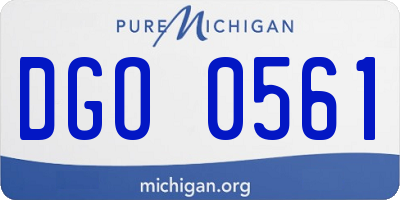 MI license plate DGO0561