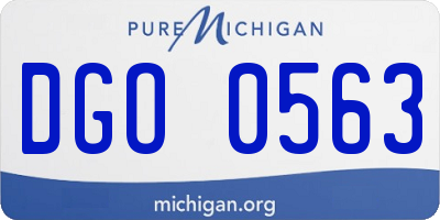MI license plate DGO0563