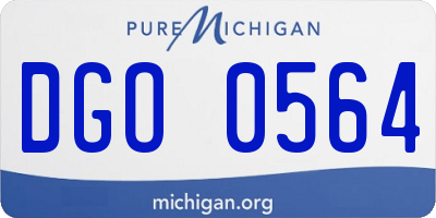 MI license plate DGO0564
