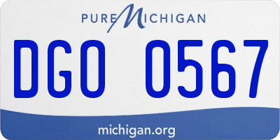 MI license plate DGO0567