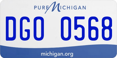 MI license plate DGO0568