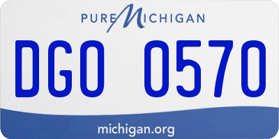 MI license plate DGO0570