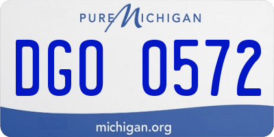 MI license plate DGO0572