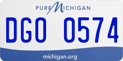 MI license plate DGO0574