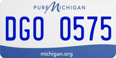 MI license plate DGO0575