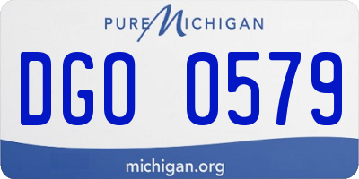 MI license plate DGO0579