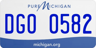 MI license plate DGO0582