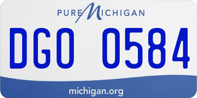 MI license plate DGO0584